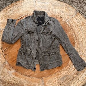 AllSaints Spitalfields Washed Utility Field Jacket Military Inspired Size M